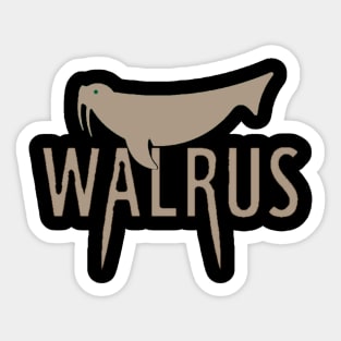 Walrus brown style Sticker